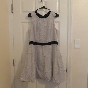 Stripped White Dress